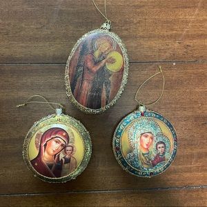 Set of 3 Ornaments- Mother and Child